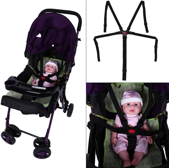 Veiligheids gordel voor kinderstoel en buggy - 5-punts harnas voor baby's — afbeelding 5