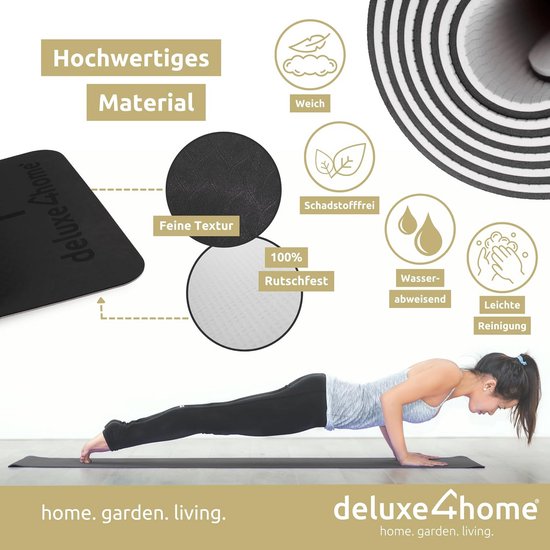 Antislip Yogamat met Oriëntatielijnen - Fitness & Gymnastiekmat voor Yoga, Pilates en Training — afbeelding 3