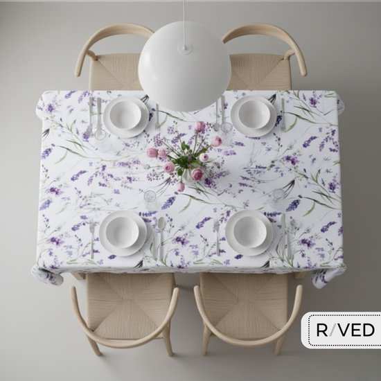 Nappe Raved / Nappe Design Lavande Wit ↔ 140 cm x ↕ 250 cm - PVC - Lavable