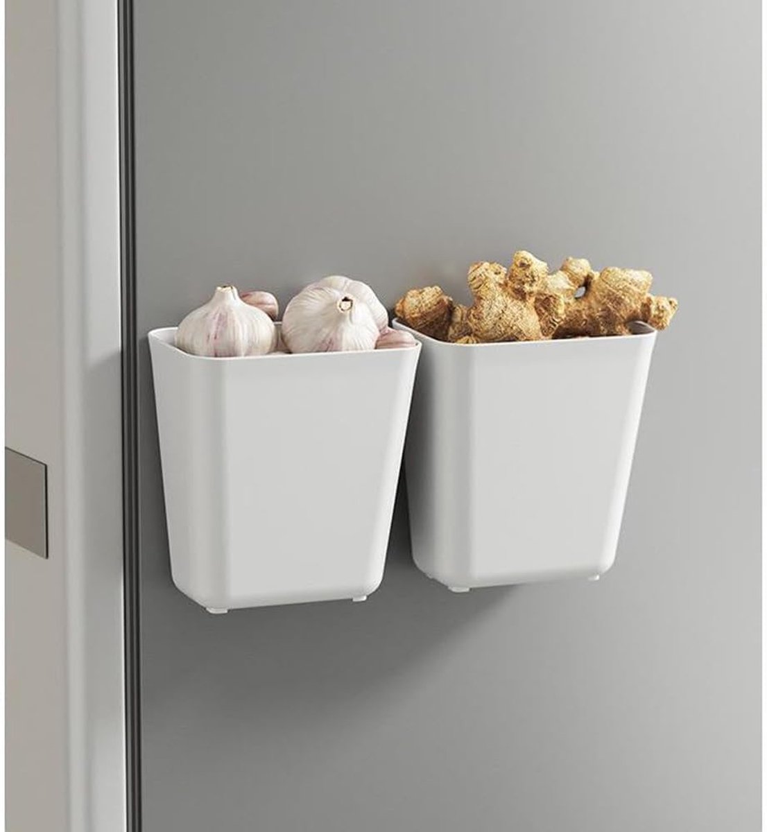 Opbergdoos voor keukenkastdeuren- zelfklevende opbergdoos voor aan de muur- kast/badkamer/koelkast- opbergdoos voor diverse artikelen- verpakking van 2