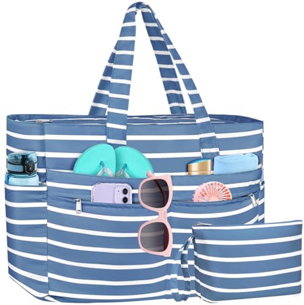XXL Waterdichte Strandtas voor Dames - Ruime en Opvouwbare Boodschappentas voor Vakantie en Reizen