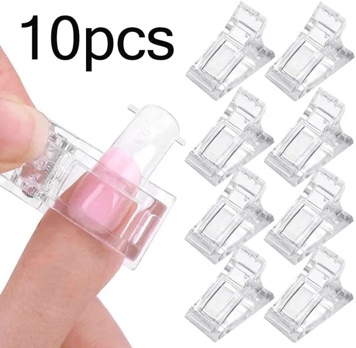 10 Stuks Poly Gel Nagelklemmen - LED Builder Nail Clips voor Vingernagelverlenging - Herbruikbare Acryl Manicure Tool - Nagelkunst Accessoires