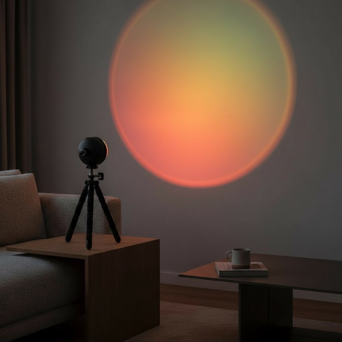 Sunset Lamp - incl afstandbediening - Tiktok Projectielamp - Sfeer Projector - Verlichting - 16 kleuren - Luft – foto 4