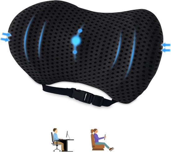 Lendenkussen, lendensteun voor auto, ergonomisch Lendenkussen, lendensteun voor auto, ergonomisch