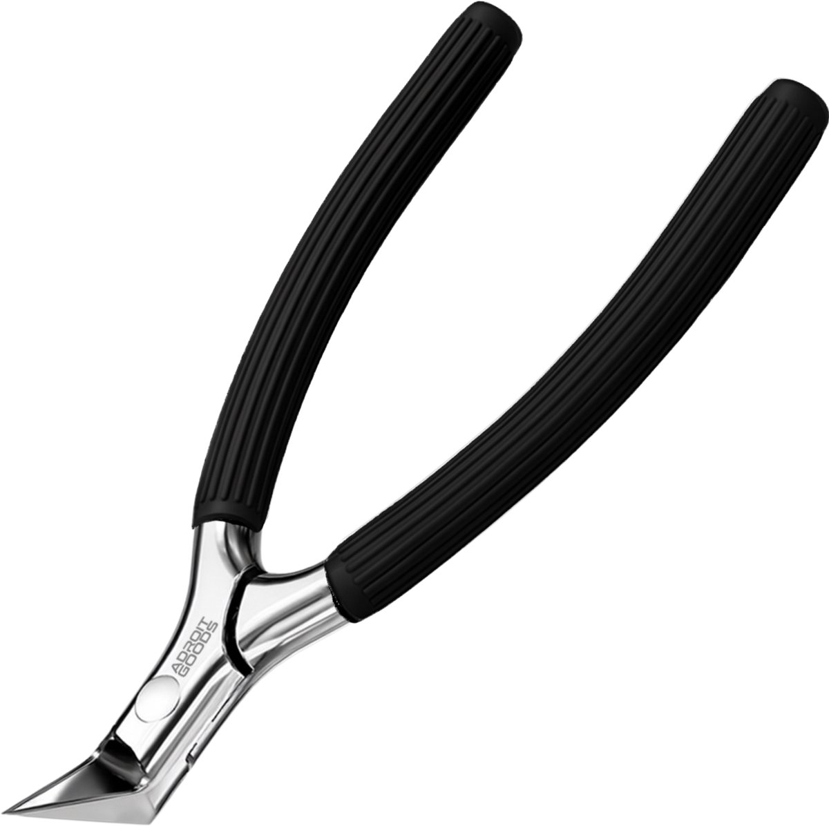 AdroitGoods Professionele 65° Precisie Nagelknipper – Innovatief Schuin Ontwerp - Poederstaal nageltang - Zwart