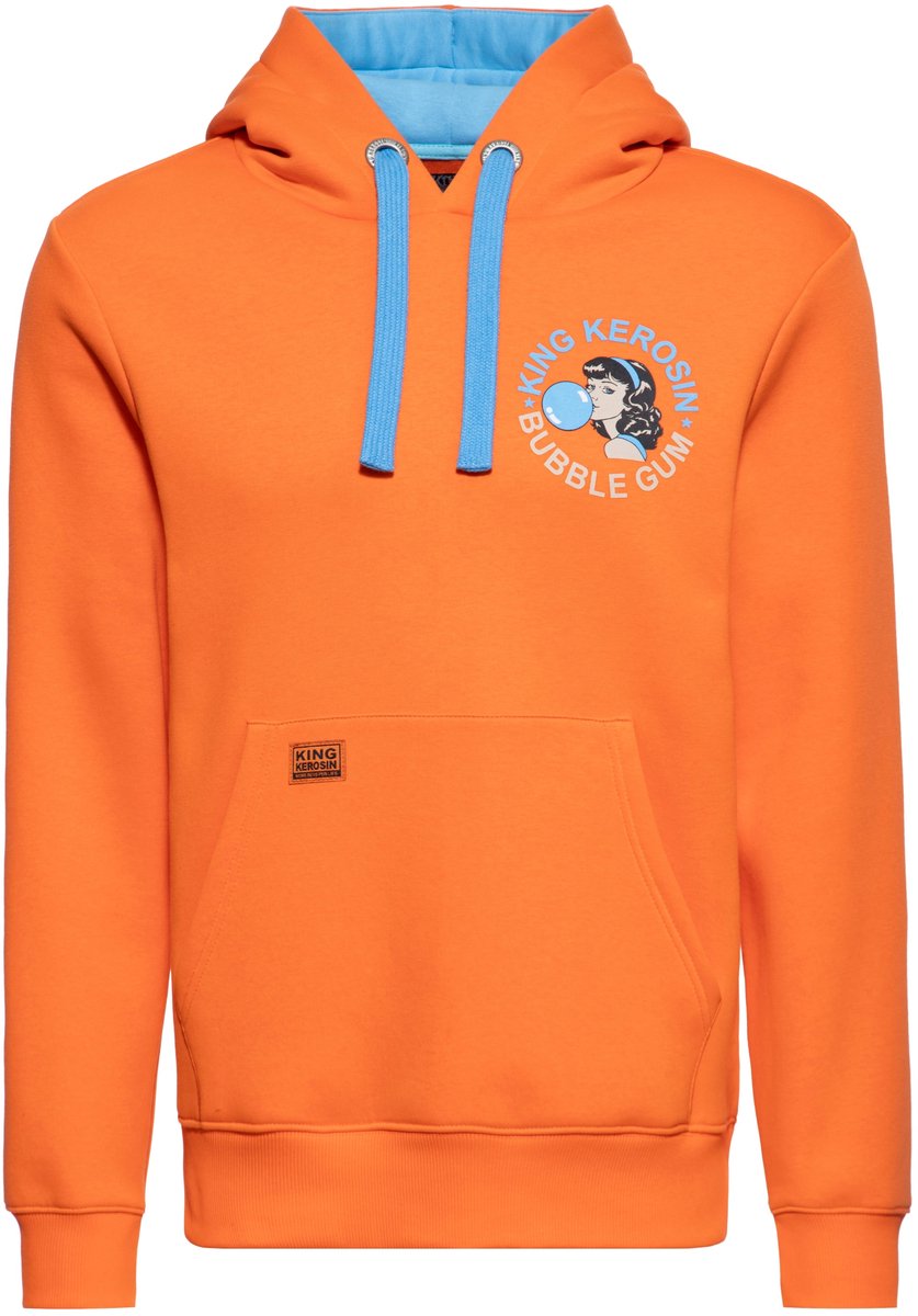 Hoodie | Oranje | Maat L | Kauwgom | Bubble Gum | Koningsdag | King Kerosin | Mannen | Heren | Tiener | Jongens | Herfst | Winter | Trui | Fashion | Mode | Herenmode | Kauwgom | Bubblegum | Humor | Wintertrui | Trui | Capuchon | Loungewear | Chill