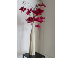 Hibiscus Tak van Silk-ka – 105 cm – Natuurgetrouwe Kunsttak in Fuchsiaroze – Zonder Vaas