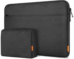 Laptoptas met accessoire etui, compatibel met 16 inch MacBook Pro (2019–2021) / 15 inch Surface Book 2 / XPS 15, Laptop Sleeve Beschermhoes in het zwart