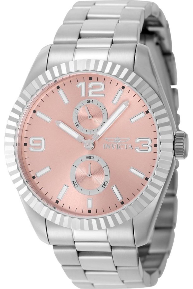 Invicta Specialty 49524 Heren Horloge - Waterdicht - Analoog - Quartz Uurwerk - Roestvrij Staal met rosegouden Wijzerplaat - 43mm