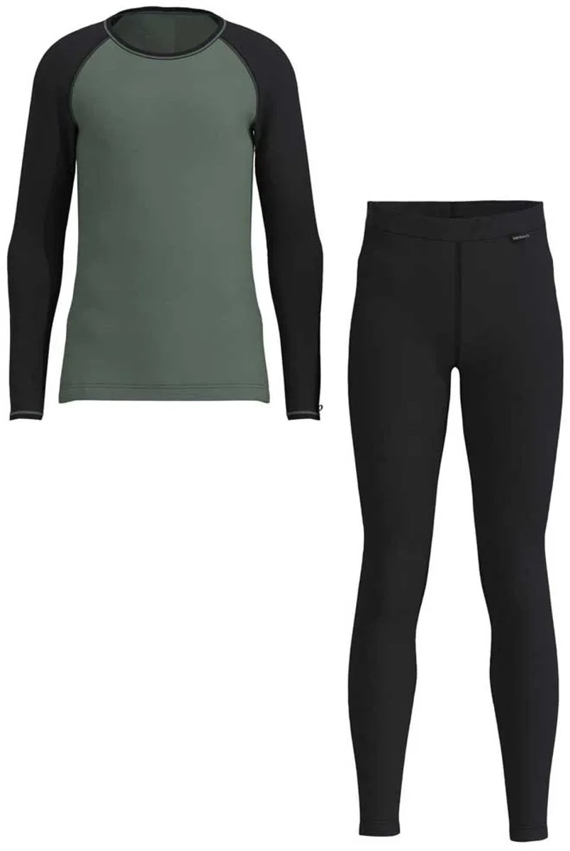 Loeffler Set Cb Transtex® Merino Basislaagbroek Groen 128 cm Jongen