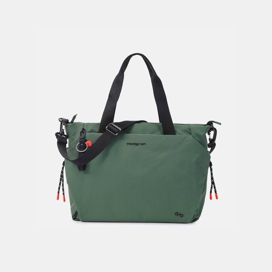 Hedgren Satoshi Cabas femme avec compartiment ordinateur 14 pouces – Déperlant – Duck Green