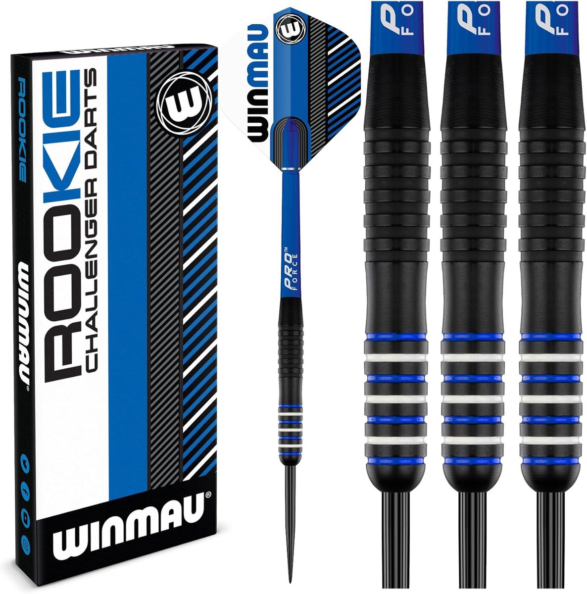 Winmau - Dartpijlen Brass Darts Rookie 20 Gram - Blauw