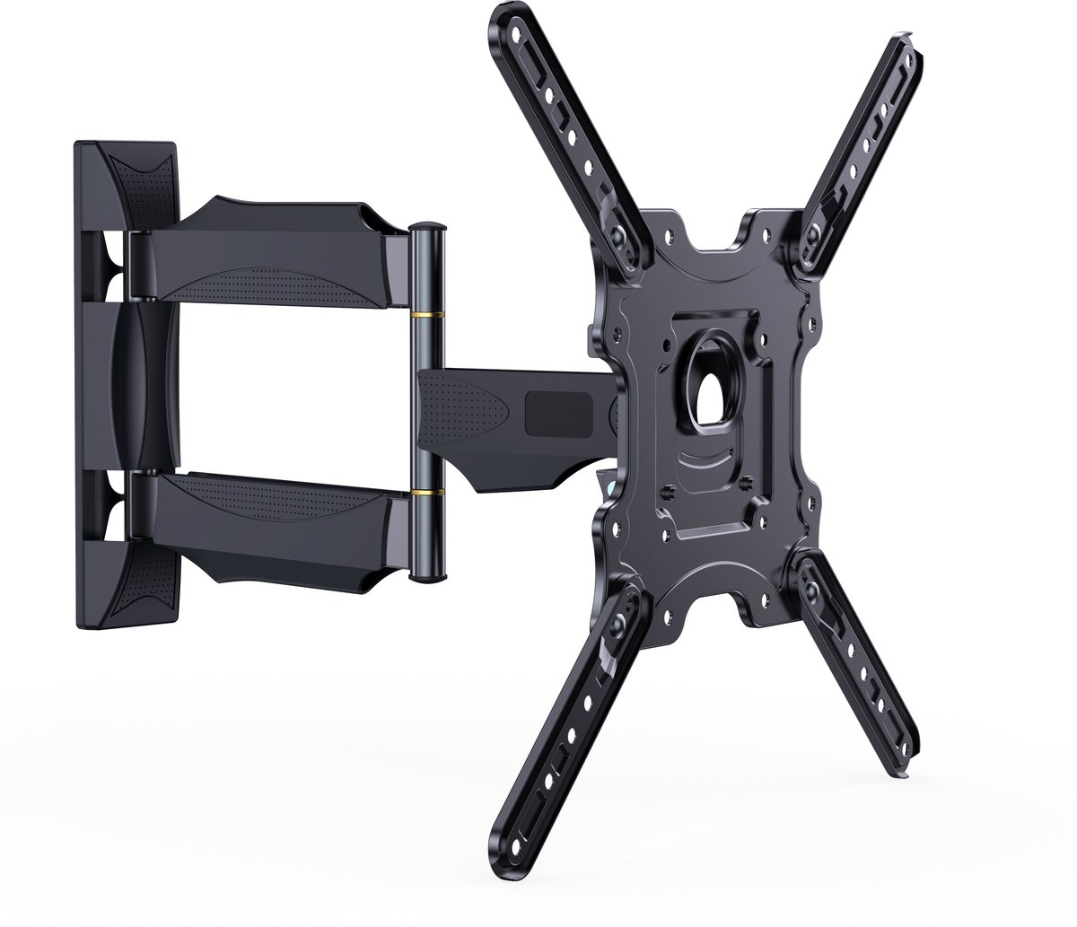 Gembird Premium Full-Motion TV Wandbeugel – Voor 32–55 Inch TV, VESA 400x400 mm, Kantel & Zwenkbaar, Draagvermogen 32 kg, Met Kabelgeleiding, Zwart