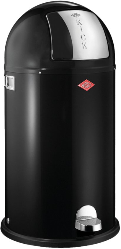 Wesco Kickboy - Prullenbak - 40 Liter Inhoud - Met Pedaal - Zwart