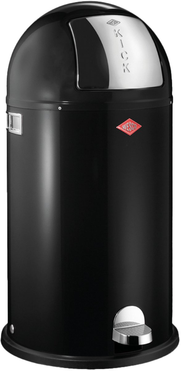 Wesco Kickboy - Prullenbak - 40 Liter Inhoud - Met Pedaal - Zwart