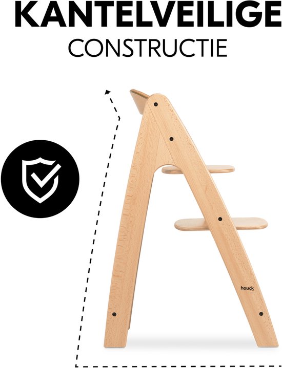 hauck Arketa N Play Set - chaise haute pour enfant - certifiée FSC® - Natural