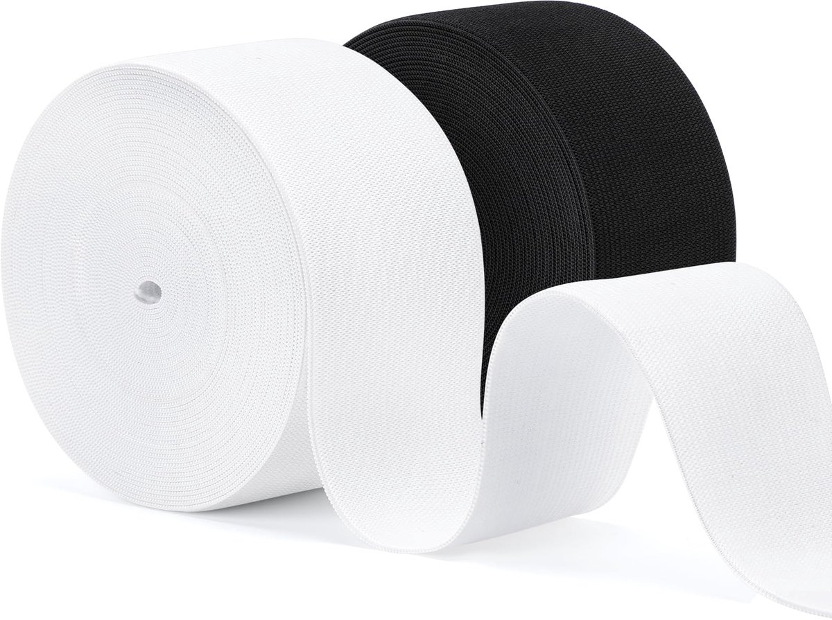 IMPERATORIS® Elastiekjes - Voor Hobby, Kantoor en Thuis - elastiek - Haaraccessoire voor Meisjes - Gekleurde Elastiekjes - Haar Elastieken - Baby - Volwassenen - Kleurrijk - 50 mm - zwart-wit