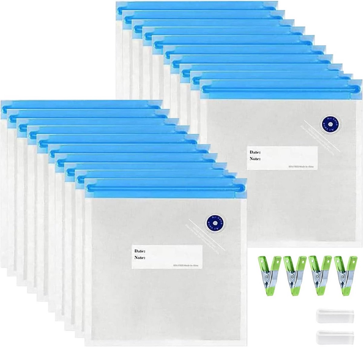 20 Stuks Vacuüm Zakken voor Sous Vide Koken en Voedselconservering