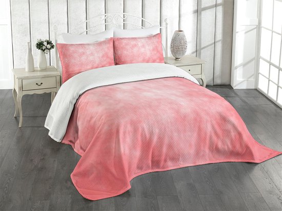 ABAKUHAUS corail ensemble couvre-lit – 220x220 cm – matelassé – 2 taies d'oreiller