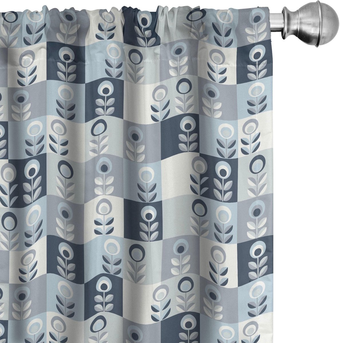 ABAKUHAUS Scandinavische Voorhangen – 2x75x245 cm – Microvezel, Halfdonker, Meerkleurig Mehrfarbig