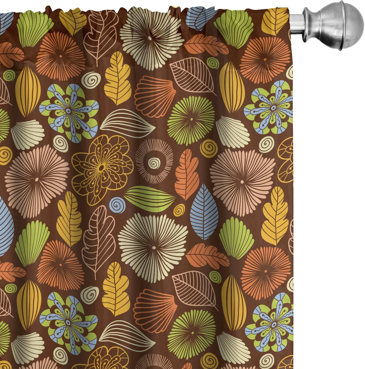 ABAKUHAUS Herfstgordijnen – 2x75x245 cm – Microvezel – Multicolor Mehrfarbig