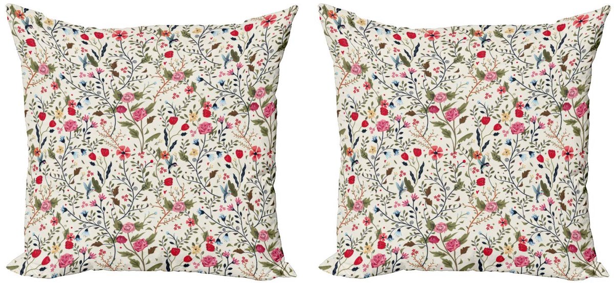 ABAKUHAUS Kussenhoezen Set – 2x45x45 cm – Dubbelzijdig drukwerk – Multicolor Meer