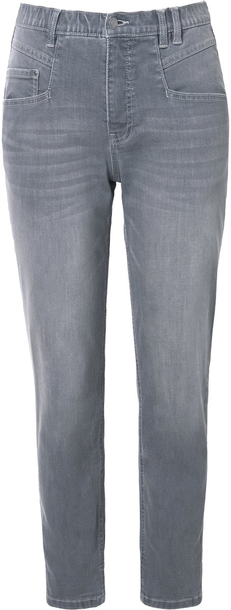 Laurasøn - Dames - Wortel-jeans wijde pasvorm 5-pocket model - Grijs denim - Maat 44