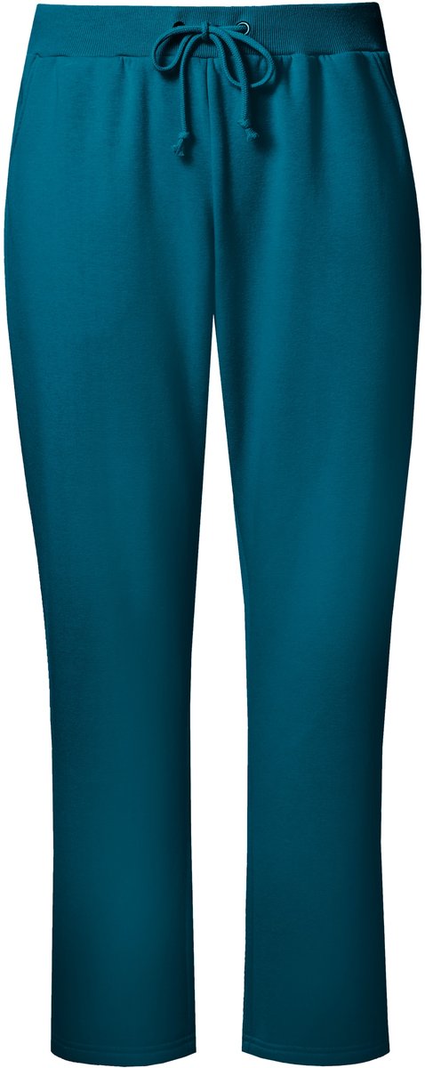 Ulla Popken - Dames - Sweatpants heerlijk zachte binnenzijde - Blauwgroen - Maat 62+