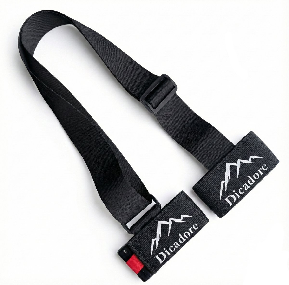 Dicadore - Skidrager - Skiband - Ski Accessoires - Ski Draaggordel - Strap - Ski Strap - Verstelbare Ski Binder - Draagband Skistokken - Ski Houder - Ski Gordel - Wintersport Gadget - Cadeautip - Zwart