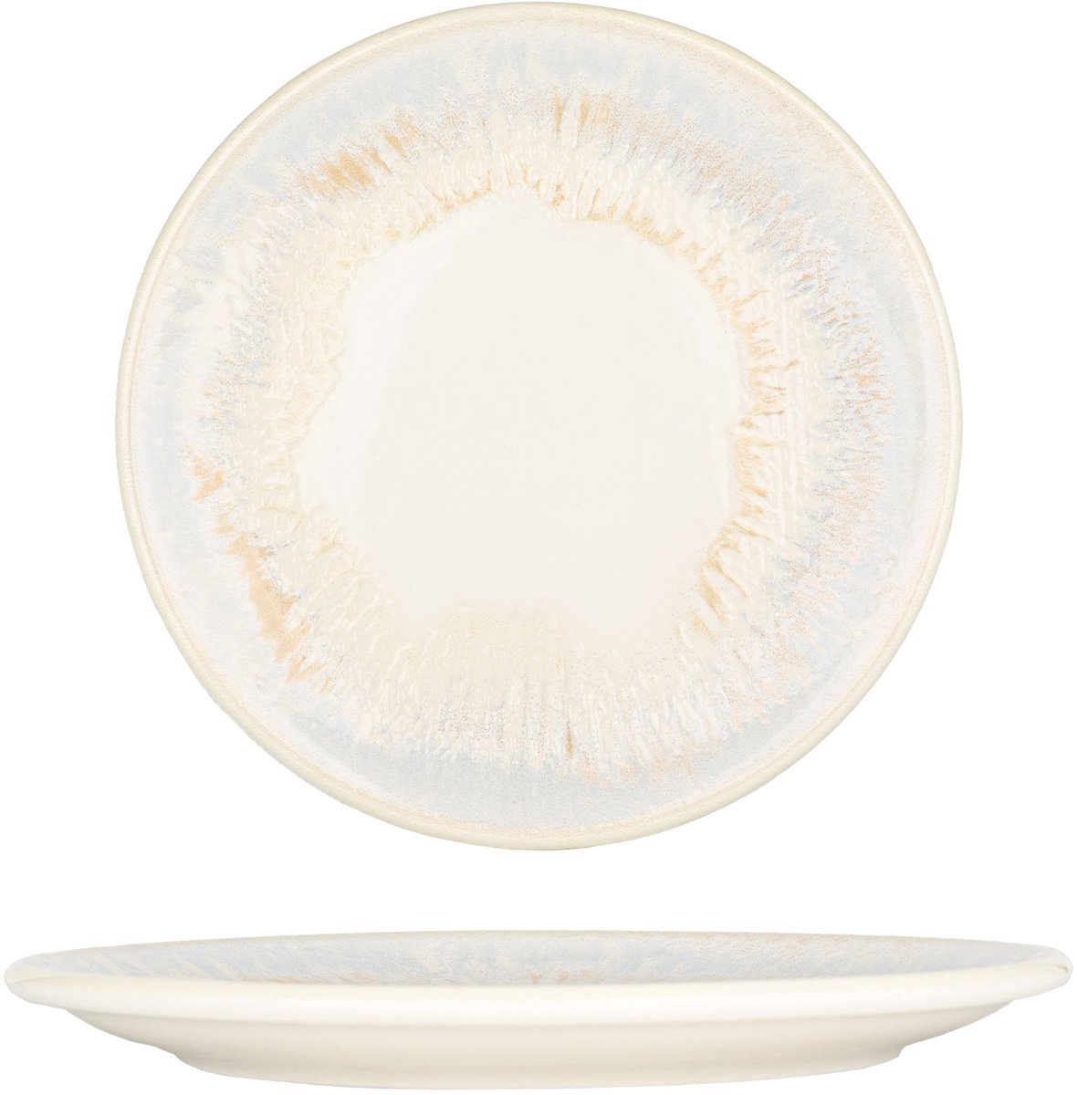 By Bone Dessertbord - Wave - Porselein - 23 cm - set van 6