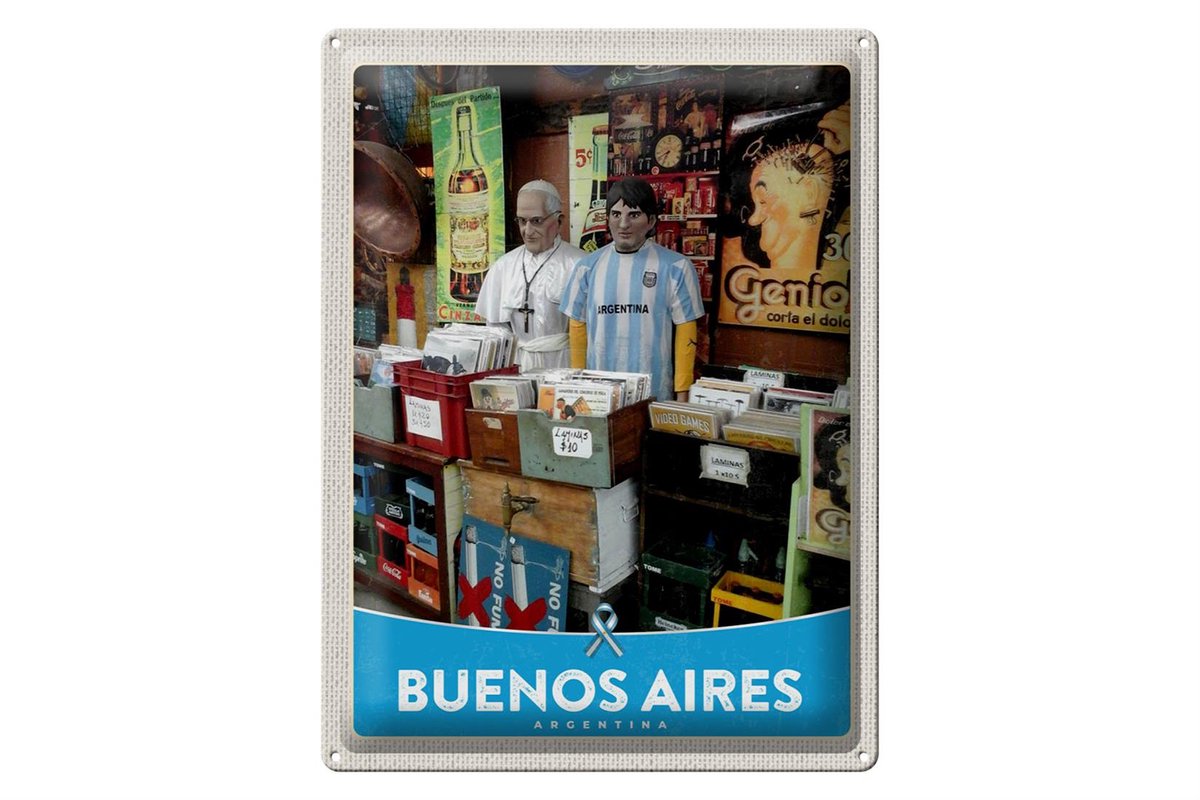 Blechschild Reise 30x40cm Buenos Aires Argentinien Platten
