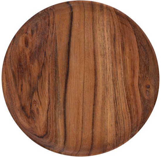 Pure Acacia Wood Houten Onderbord rond 25x1.5 cm