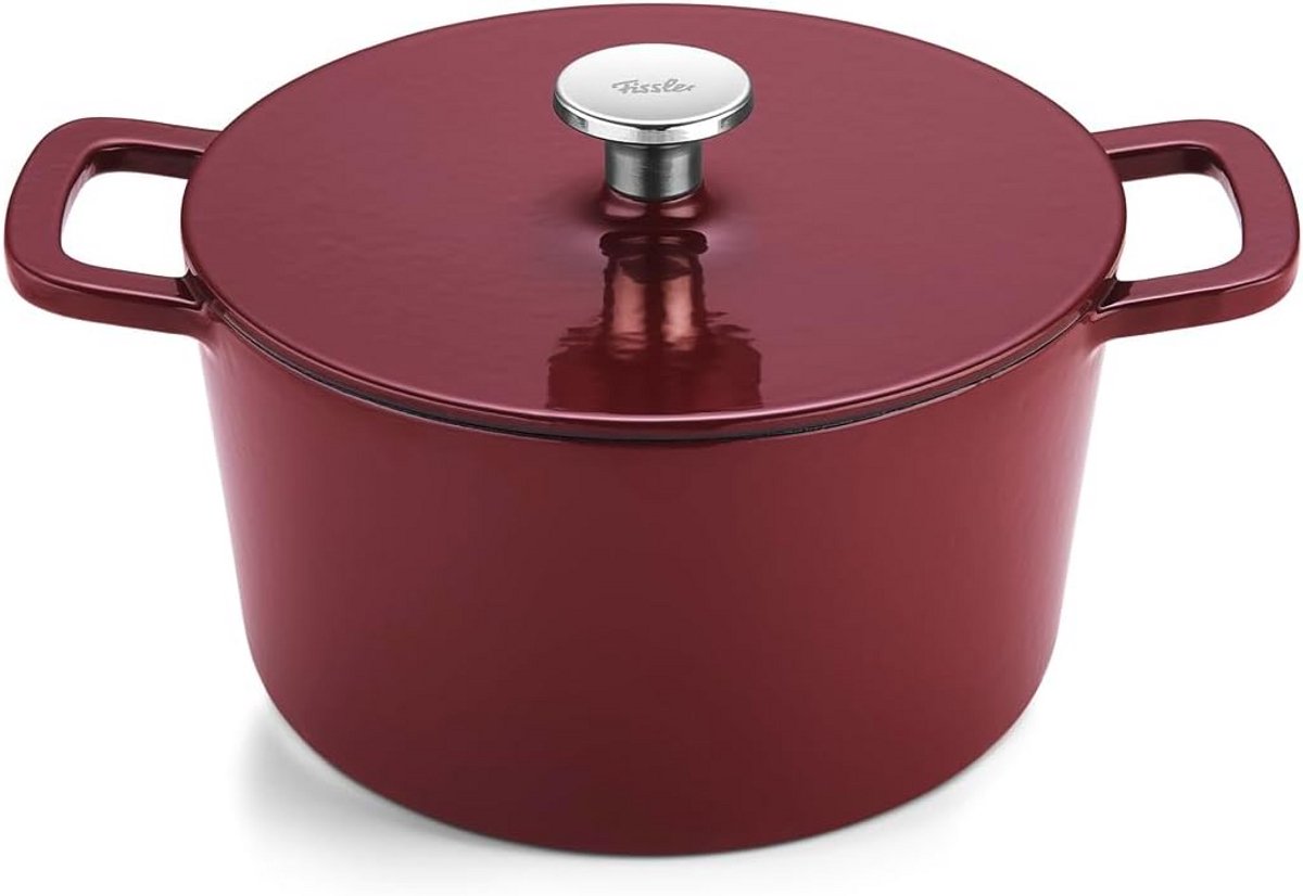Enamelled Cast Iron Casserole 24 cm Round Pan