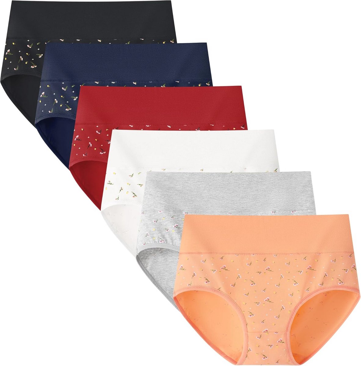 Hoge Taille Slip voor Dames - 6 Pack - Comfortabel en Elastisch