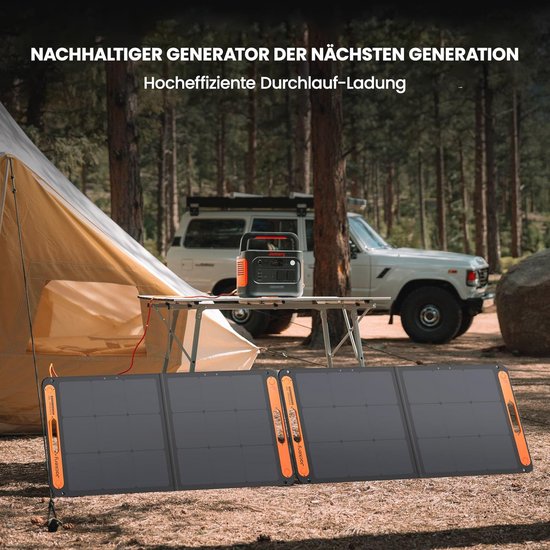 Zonnegenerator, Draagbare Krachtcentrale met Zonnepaneel, 3 Sets LED-licht, Zaklamp, 5000 MAh Batterij, Noodgenerator op Zonne-energie voor Thuis, Kamperen, Jagen
