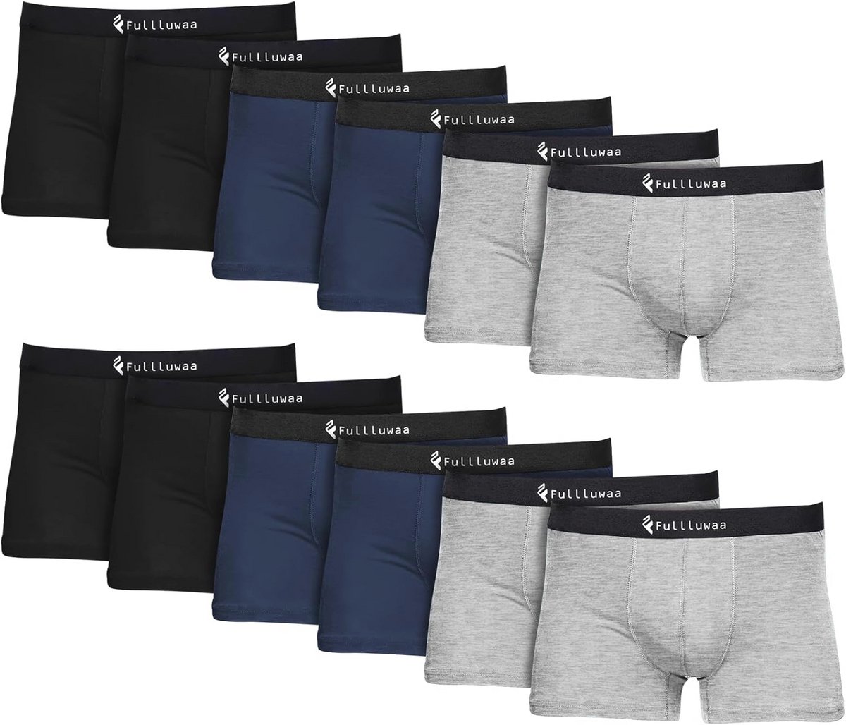 12 Stuks Boxershorts voor Heren - Zachte en Ideale Pasvorm, Retroshorts in Katoen