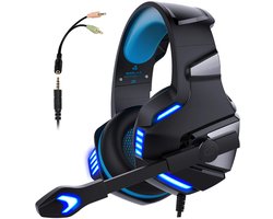 Gigicial Gamingheadset - Surround Sound - Lichtgewicht Ontwerp Microfoon Met Ruisonderdrukking - 1 Stuk - Volwassenen Blauw
