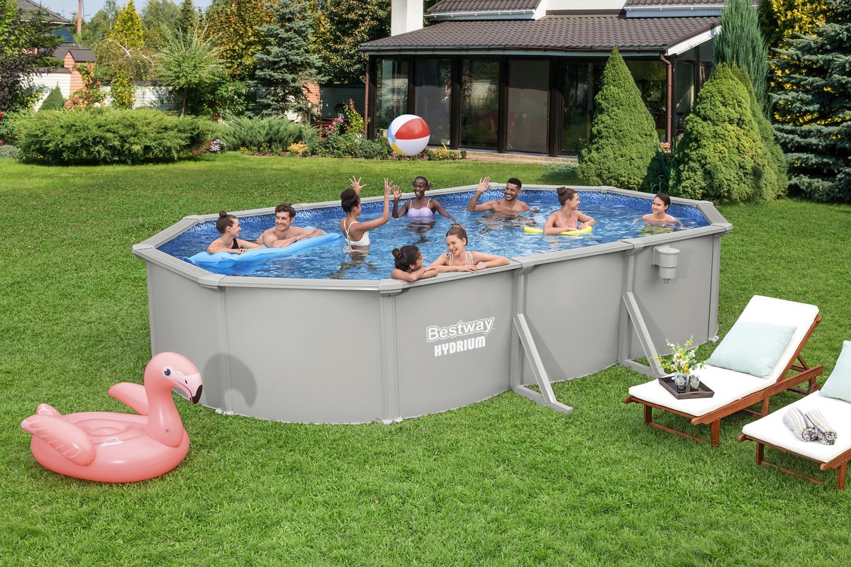 Bestway Hydrium pool set with steel wall - Oval - 610 x 366 x 122 cm