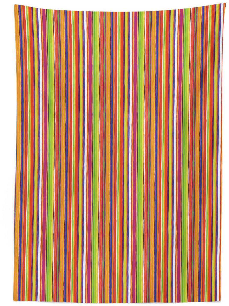 ABAKUHAUS Strepen Tafelkleed – 140x170 cm – Satijn, Multicolor