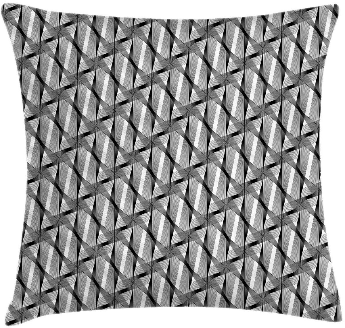 ABAKUHAUS Geometrisch Kussenhoes – 45x45 cm – Koksgrau Grijstinten Anthrazit grau