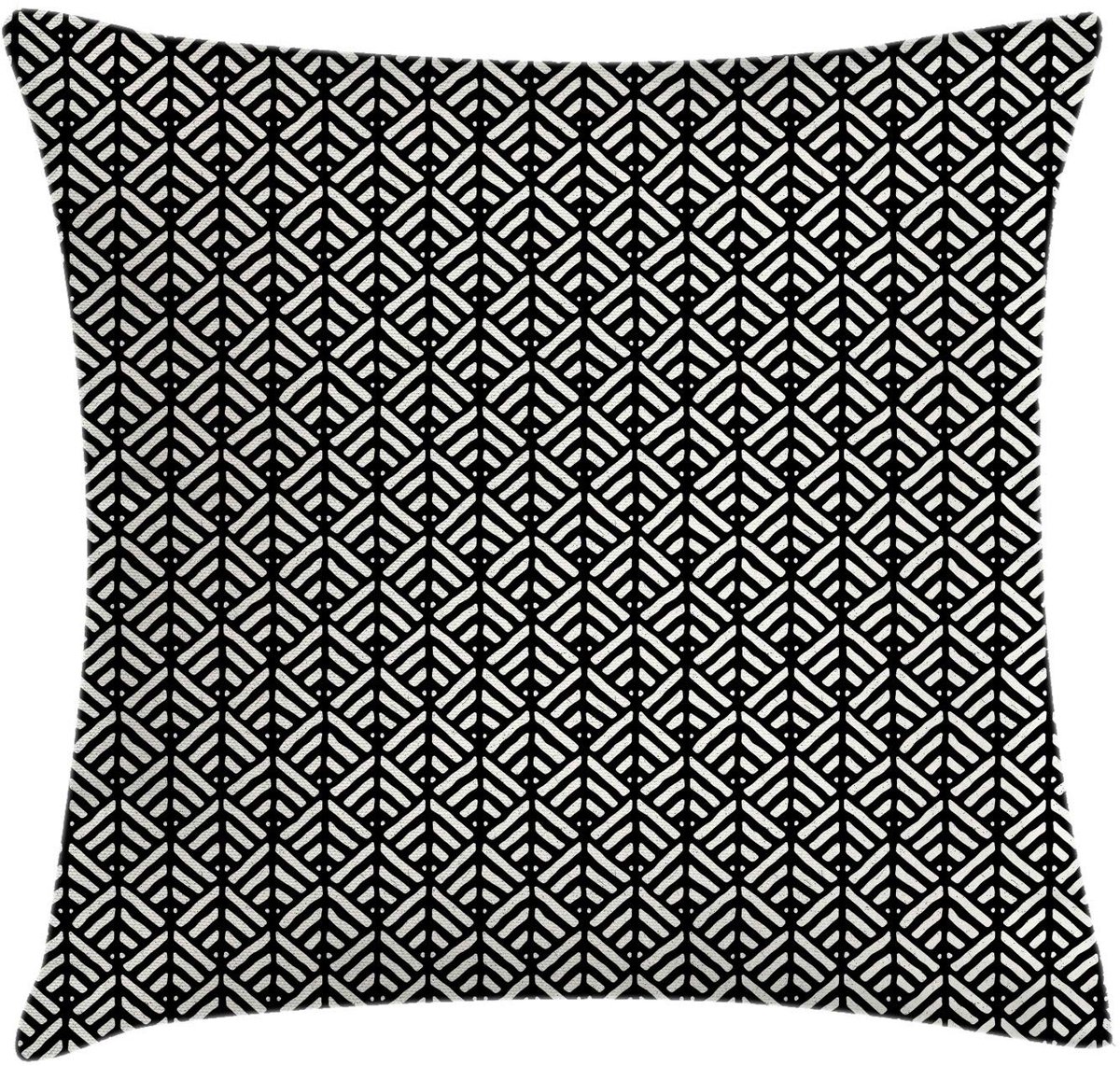 ABAKUHAUS Kussenhoes – zwart-wit – dubbelzijdig 40x40 cm – decoratief