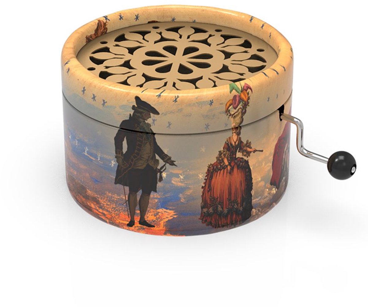 Belle Lurette muziekdoosje Rondo27 Mozart Violin multicolor karton.