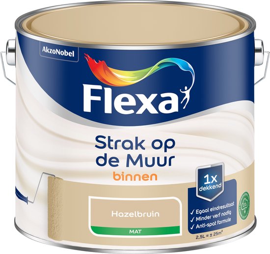 Flexa - Strak Op De Muur Binnen Mat - Hazelbruin - 2,5 L
