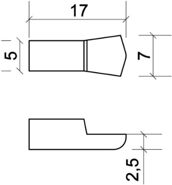 Gedotec Plankhouder voor inlegplanken glazen plankdrager 5 mm