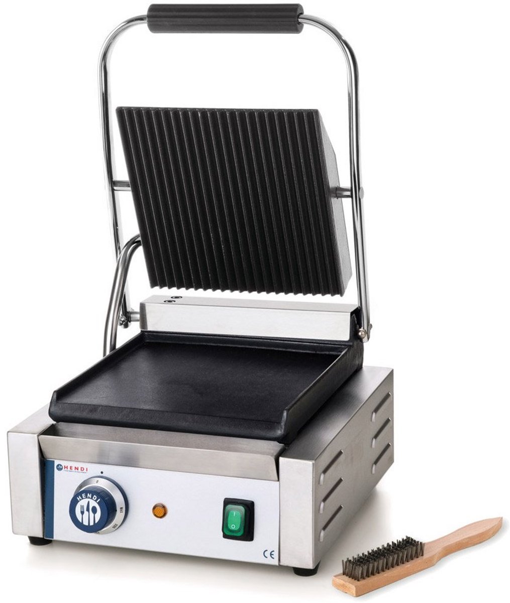Contactgrill met Glad en Geribbeld Rooster - Panini Grill tot 300°C