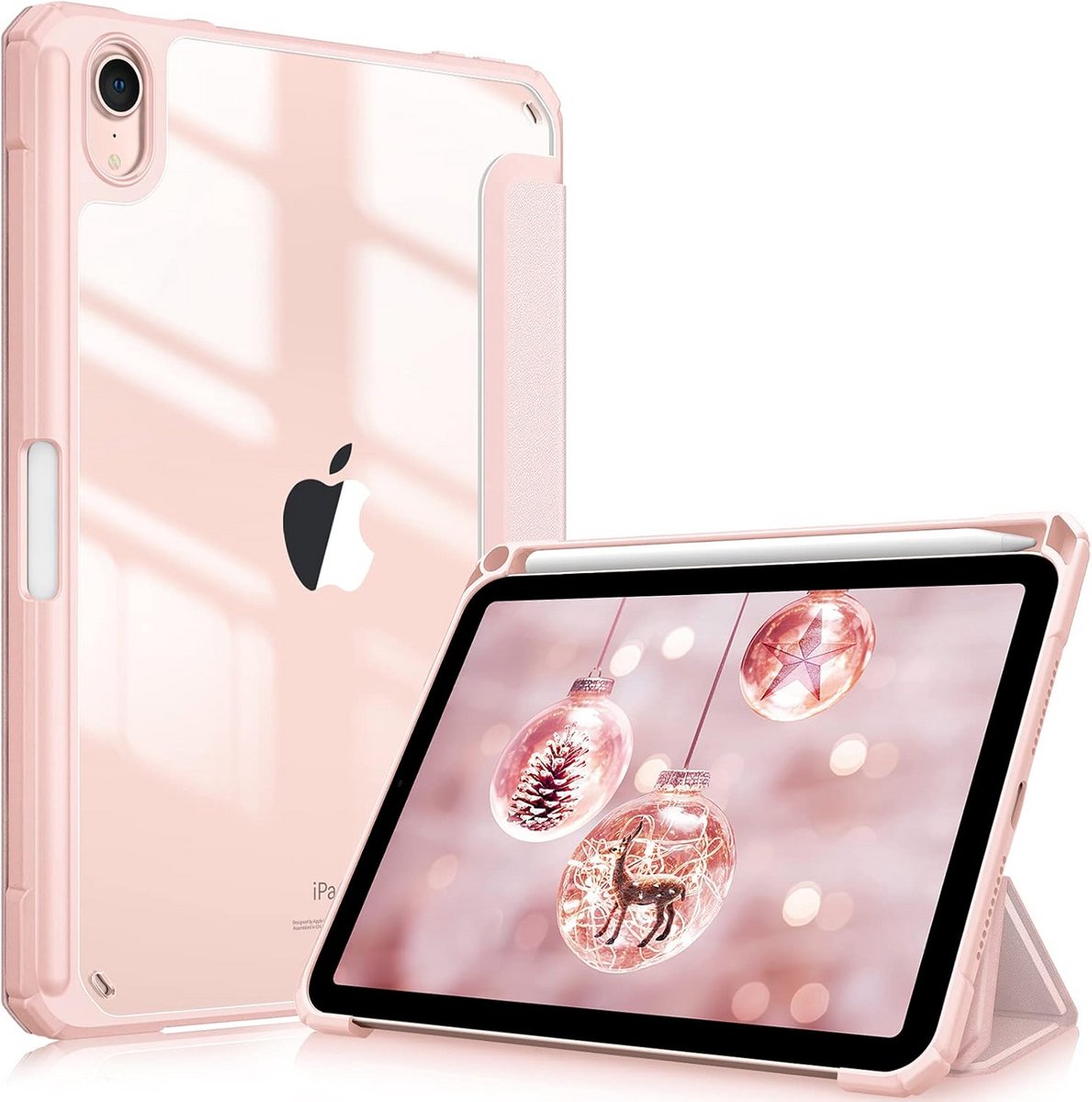 iPad Mini 6 Hoes 2021 - Slanke Beschermcase met Penhouder en Transparante Hard Shell