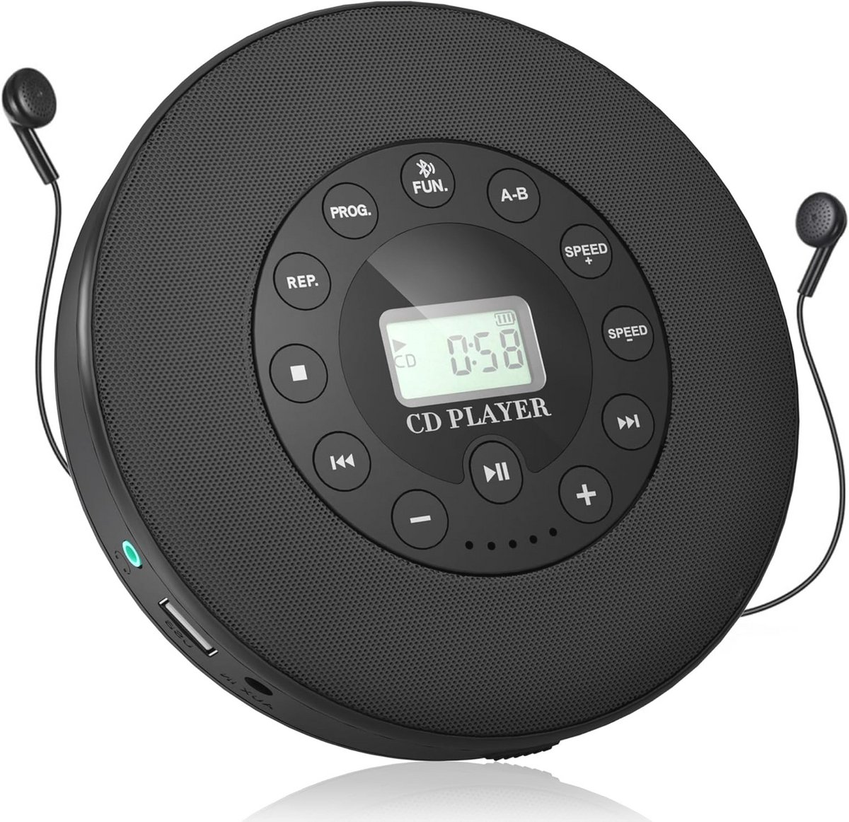 Draagbare CD Speler met Bluetooth, USB en AUX - Compacte Boom Box