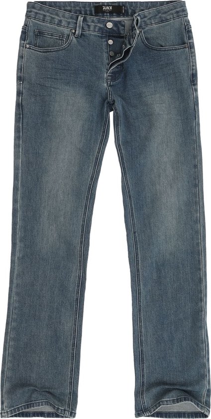 Black Premium By EMP Jeans Uomo Nero Con Lavaggio Leggero, Modello Bootcut Vita Media, 5 Tasche, Dettaglio Cucitura Laterale, Taglia W30L34, 88% Cotone - 2
