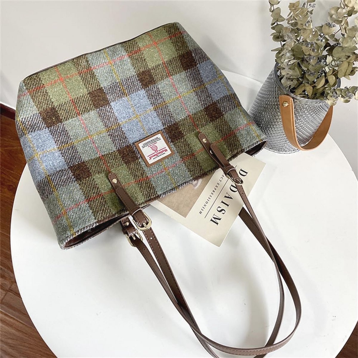 Grote Draagtas voor Dames in Harris Tweed-Stijl - Stijlvol en Praktisch