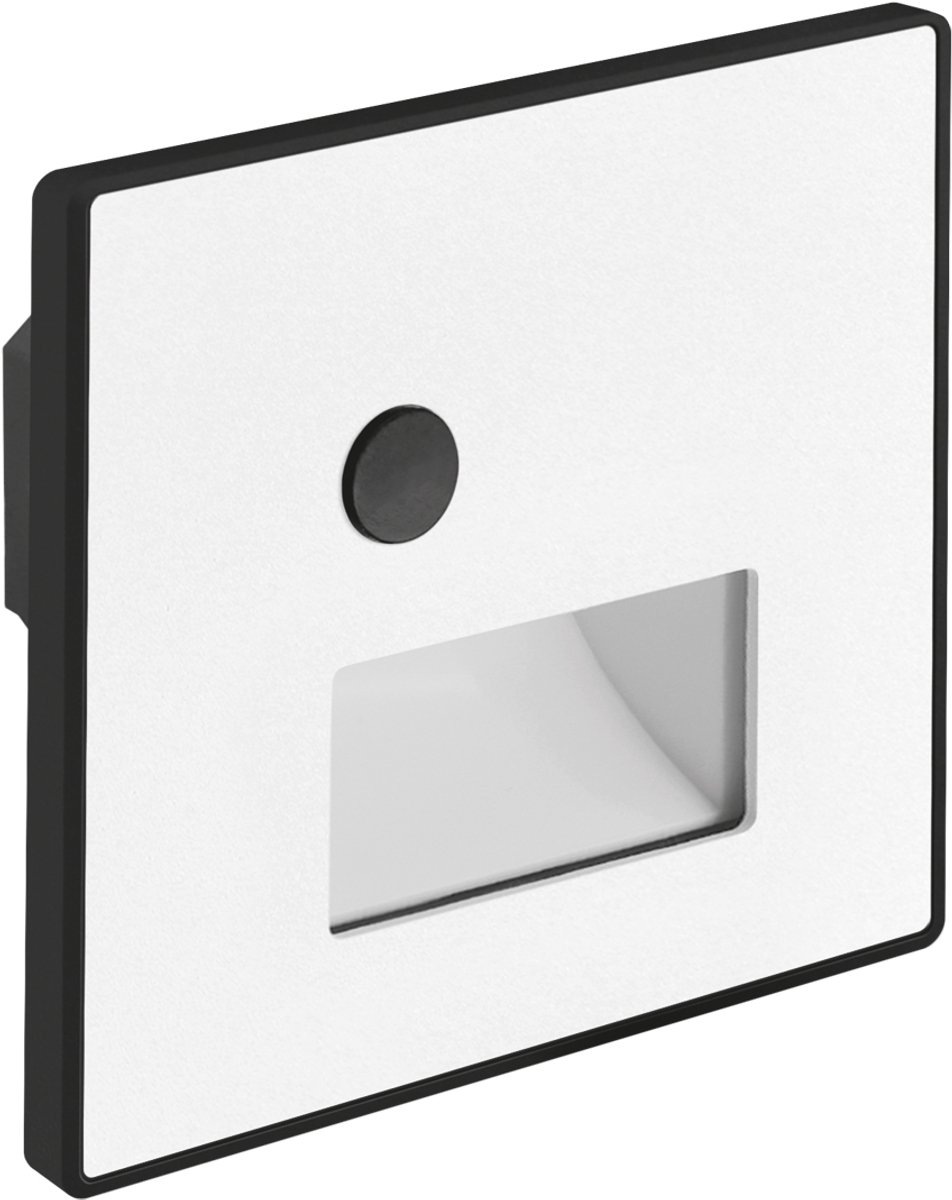 WEKTOR LED D - inbouw Wandverlichting - Trap Verlichting - met PIR sensor / Bewegingssensor - 1.2w - Aanpasbare Licht kleur CCT - 3000K/4000K/6000K - Vierkant - Wit